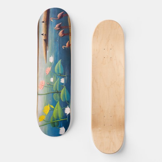 Skateboard Henri Rousseau - Les Flamants roses (Recto)