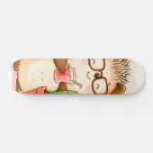 Skateboard Hérisson Cactus Chedgehog Aquarelle (Horz)