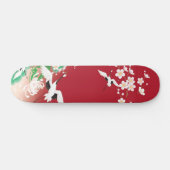 Skateboard Hérons et Dahlias Design japonais / (Horz)
