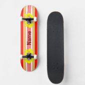 Skateboard Hibiscus d'Hawaii Red Surboard (Devant)