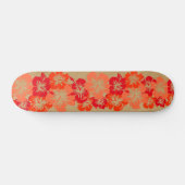 Skateboard Hibiscus épopé Hawaii Floral Aloha Faux Wood (Horz)