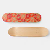 Skateboard Hibiscus épopé Hawaii Floral Aloha Faux Wood (Horz)