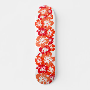 Skateboard Hibiscus Hawaiian Floral Aloha Chemise Imprimer