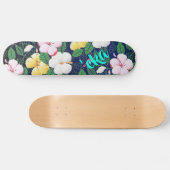 Skateboard Hibiscus Hawaiian Tropical Floral | eka skate (Horz)