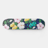 Skateboard Hibiscus Hawaiian Tropical Floral | eka skate (Horz)