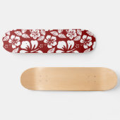 Skateboard Hibiscus rouge foncé (Horz)