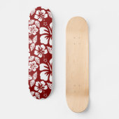 Skateboard Hibiscus rouge foncé (Recto)