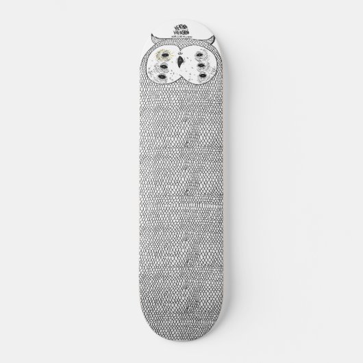 Skateboard Hibou blanc par Keaton Henson (Recto)
