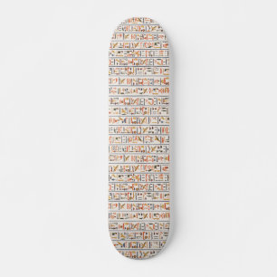 Skateboard hiéroglyphes de l'ancienne égypte motif histo