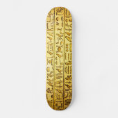 Skateboard Hiéroglyphes égyptiens anciens Patins Jaunes (Recto)