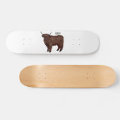 Skateboard Highland cow (Horz)