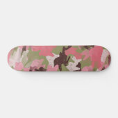 Skateboard Hip Fun Militaire Vert Camouflage Rose Motif Art (Horz)