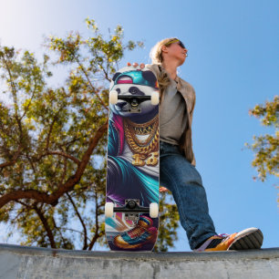 Skateboard Hip Hop Panda Football de Soccer Été Sports