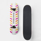 Skateboard Hip Pink Orange et jaune Chevron raypes (Recto)