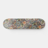Skateboard Hip Retro Chic Funky Floral Circles Art Motif (Horz)