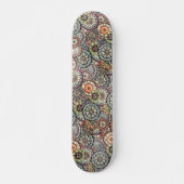 Skateboard Hip Retro Chic Funky Floral Circles Art Motif (Devant)