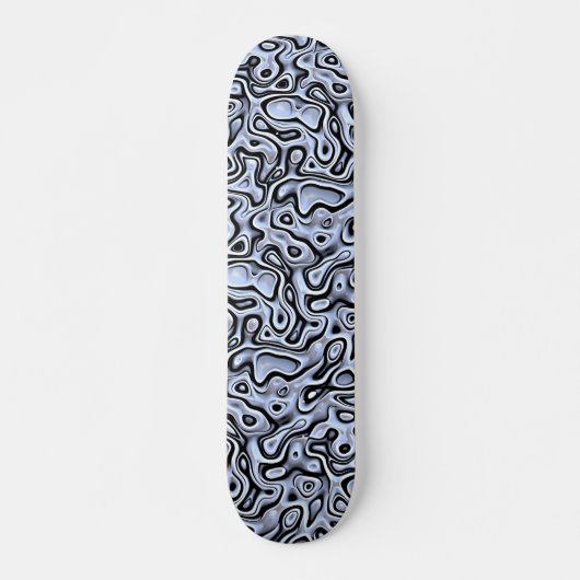 Skateboard Hip Violet bleu gris noir 3D Motif d'art liquide (Devant)