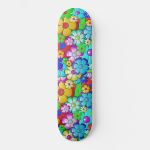 Skateboard Hippie flowers