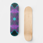 Skateboard Hippie psychédélique violet et Turquoise (Recto)