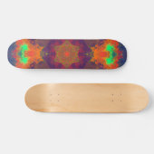 Skateboard Hippie psychédélique violet orange et vert (Horz)