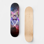 Skateboard Hipster galaxy cat (Recto)