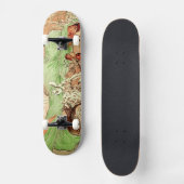 Skateboard Hiver dans une cape verte par Alphonse Mucha (Recto)