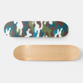 Skateboard Hiver Urban Camo Blanc Brown Turquoise (Horz)