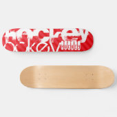 Skateboard Hockey ; Grandes rayures rouges écarlates (Horz)