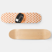 Skateboard Hockey ; Orange et White Chevron (Horz)
