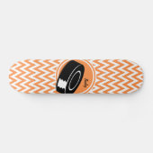 Skateboard Hockey ; Orange et White Chevron (Horz)