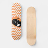 Skateboard Hockey ; Orange et White Chevron (Recto)