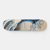Skateboard Hokusai Original Great Wave Texte Personnalisé (Horz)
