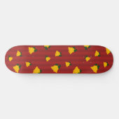 Skateboard Holiday Red Gold Stripe Bells Christmas (Horz)