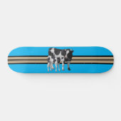 Skateboard Holstein Cow & Cute Calf (Horz)
