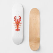 Skateboard Homard polygonal rouge (Recto)