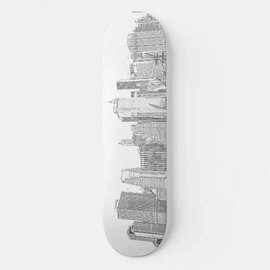 Skateboard Horizon de Manhattan la nuit (Recto)