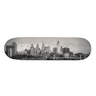 Skateboard Horizon de Philadelphie en noir et blanc