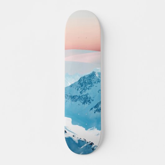 Skateboard Horizon Neige et Blush (Devant)