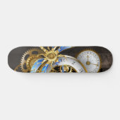 Skateboard Horloge à vapeur avec libellule mécanique (Horz)