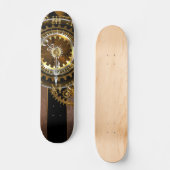 Skateboard Horloge Steampunk avec des engrenages anciens (Recto)