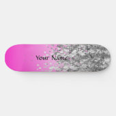 Skateboard Hot pink and faux glitter (Horz)
