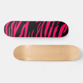 Skateboard Hot rose Black Zebra Imprimer Old School Skateboar (Horz)