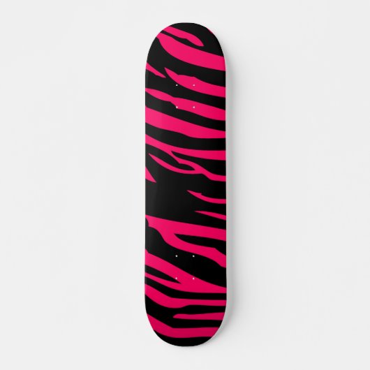 Skateboard Hot rose Black Zebra Imprimer Old School Skateboar (Devant)