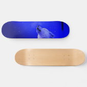 Skateboard Howling Timber Wolf in the Snow Lite Night (Horz)