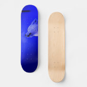 Skateboard Howling Timber Wolf in the Snow Lite Night (Recto)
