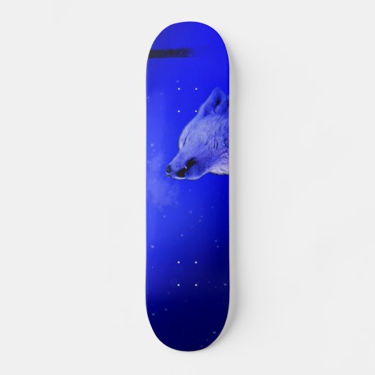 Skateboard Howling Timber Wolf in the Snow Lite Night (Recto)
