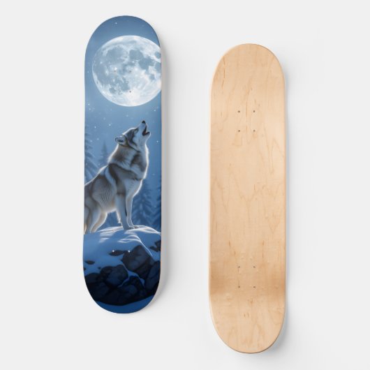 Skateboard Howling Wolf (Recto)