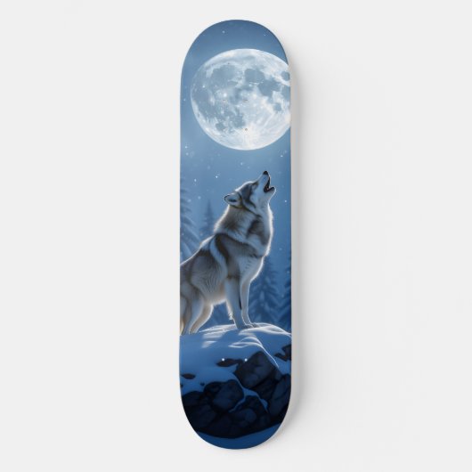 Skateboard Howling Wolf (Recto)