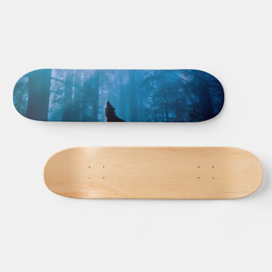 Skateboard Howling Wolf en nature (Horz)