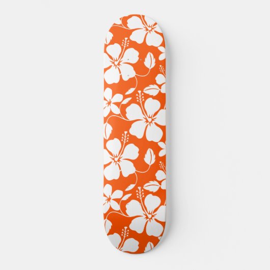 SKATEBOARD HULA HAÏIENNE (HIBISCUS) ORANGE (Recto)